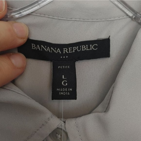 NEW Banana Republic gray size large sleeveless blouse Large - Picture 3 of 5